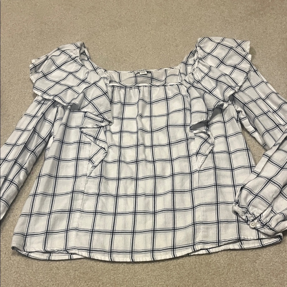Jcrew ruffle top - Picture 1 of 3